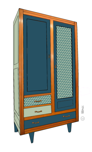 Armoire vintage Charlotte croquis 1