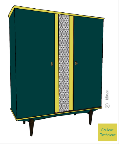 Armoire vintage Lucie croquis 3