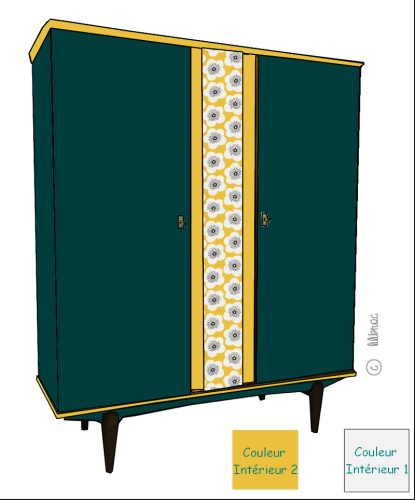 Armoire vintage Lucie croquis 5