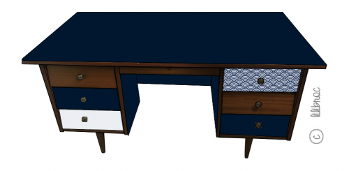 Bureau vintage Raoul croquis 7